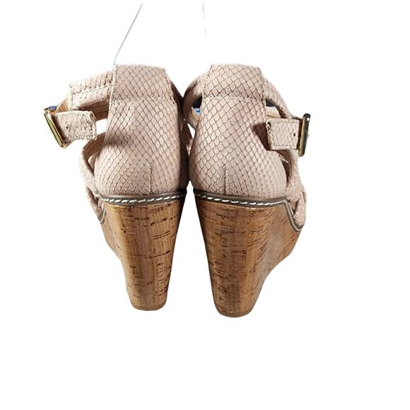 Sole Society Platform Wedge Heel Beige Strappy Sandals Womens 10B/EU40 Shoes EUC - Picture 6 of 11